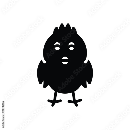 Black solid icon for chicks