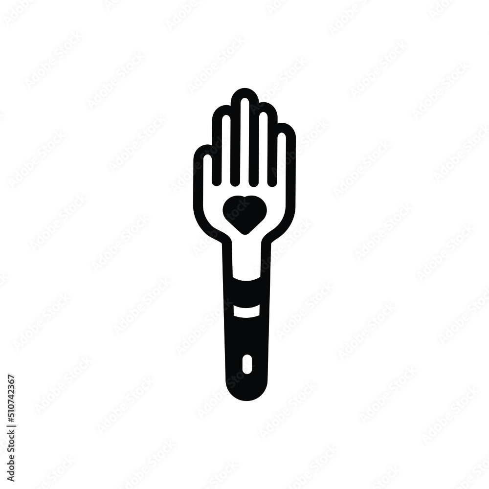 Obraz premium Black solid icon for spank 