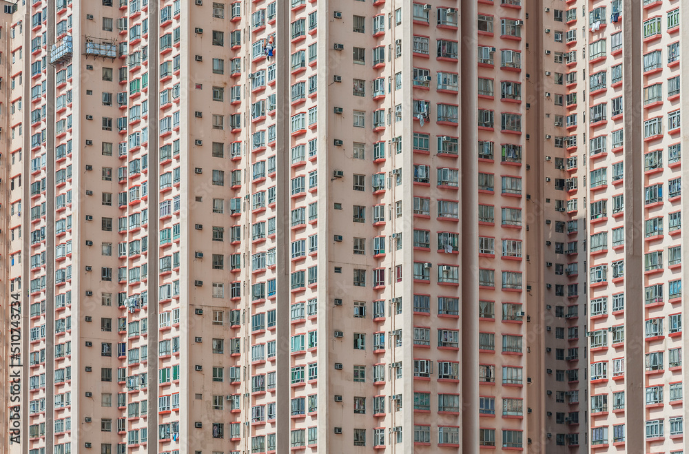 Exterior of high rise residential building in Hong Kong Exterior of high rise residential building in Hong Kong