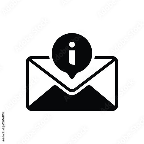 Black solid icon for info inform
