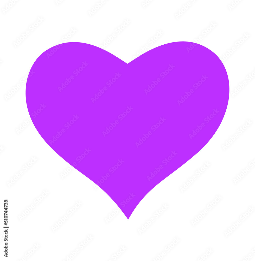 magenta color heart icon on white background.