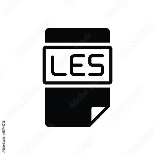 Black solid icon for les document