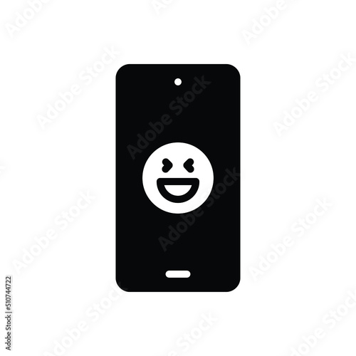 Black solid icon for reaction
