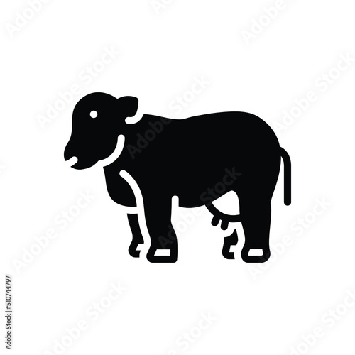 Black solid icon for cattle © WEBTECHOPS