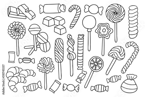sweet food sketch collection doodle design