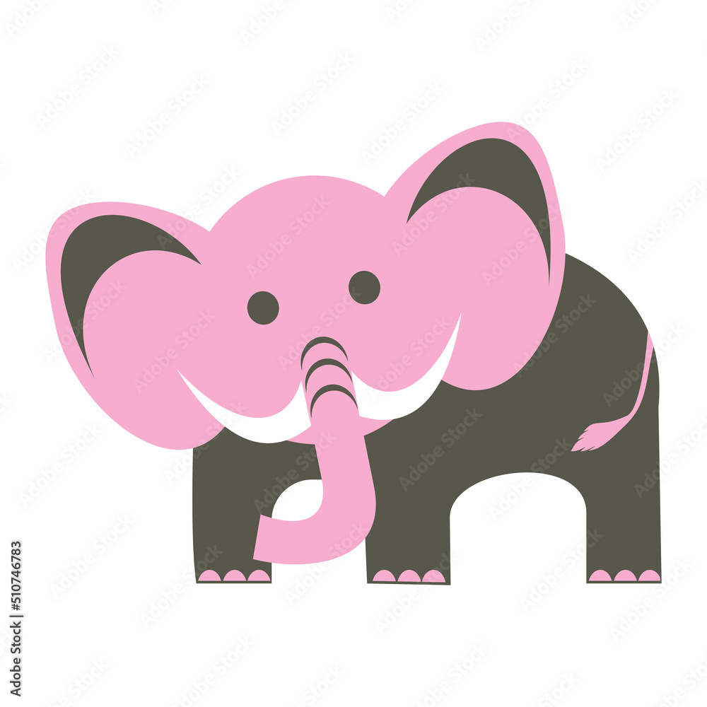 Fototapeta premium baby elephant cartoon