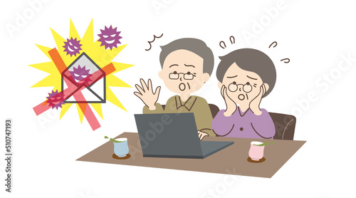 ウイルスに感染したメールを開封してパソコンがクラッシュしたシニア夫婦B
