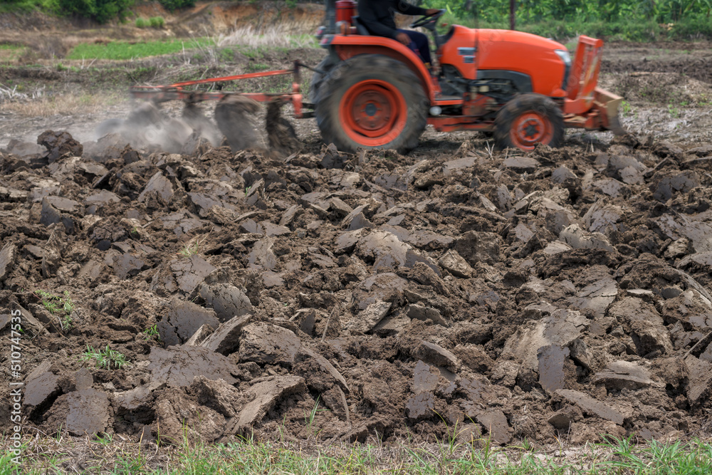 Black soil plowed field, Preparing farmland with seedbed for the next year Black soil plowed field, Preparing farmland with seedbed for the next year