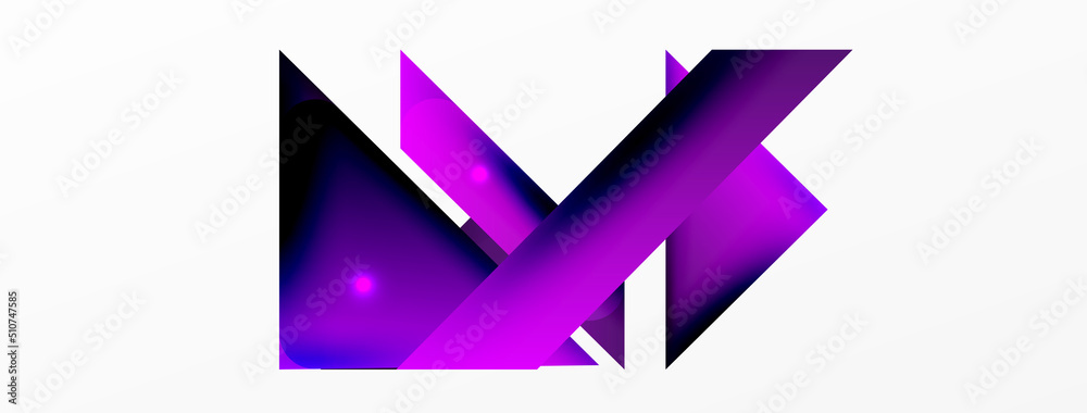 Dynamic 3d geometric abstract background. Triangles and other simple forms composition. Vector Illustration For Wallpaper, Banner, Background, Card, Book Illustration, landing page Dynamic 3d geometric abstract background. Triangles and other simple forms composition. Vector Illustration For Wallpaper, Banner, Background, Card, Book Illustration, landing page
