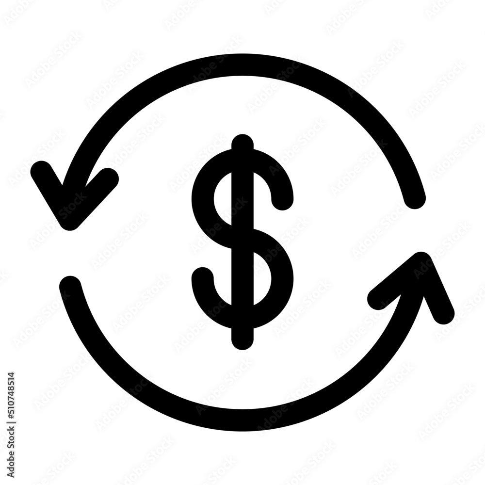 Dollar exchange icon