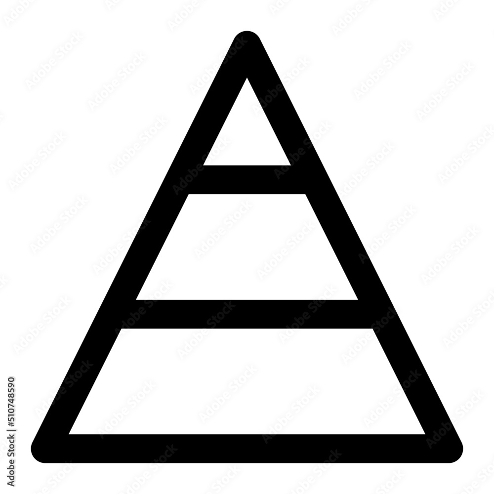 Pyramid chart icon Pyramid chart icon