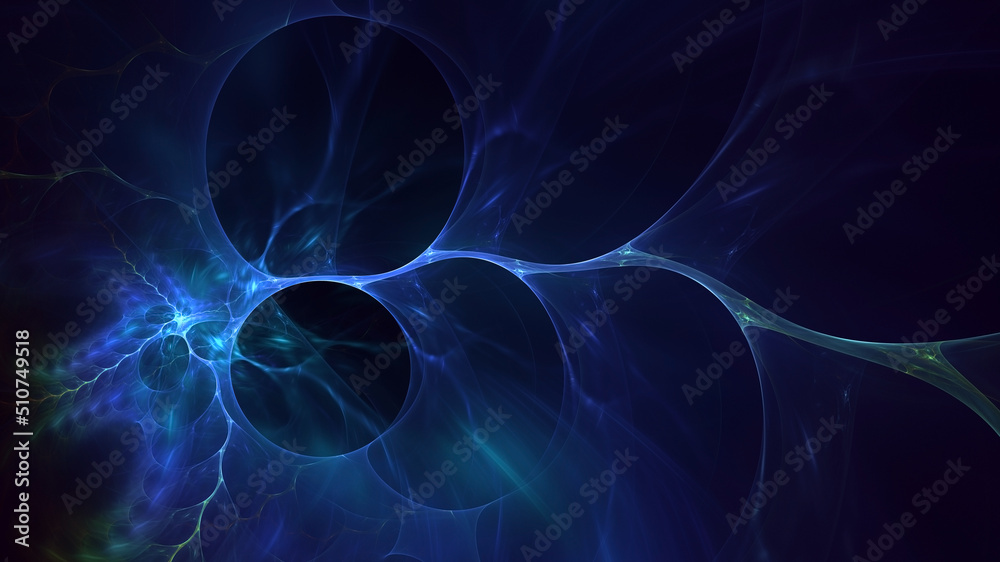 3D rendering abstract blue fractal light background 3D rendering abstract blue fractal light background