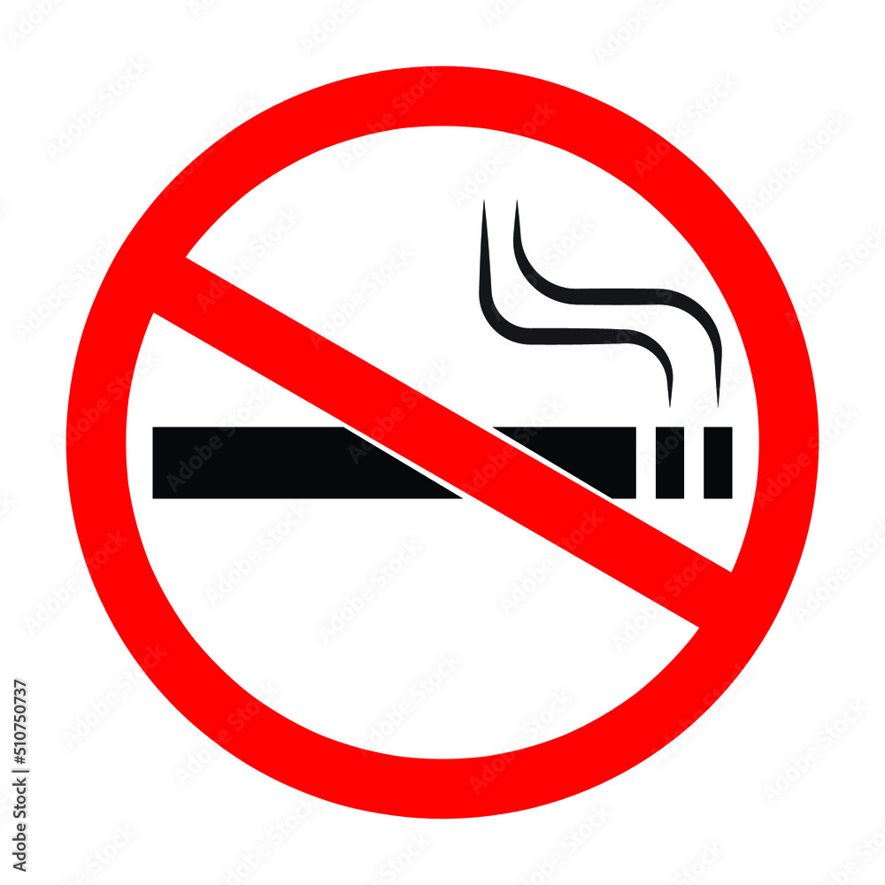 No smoking sign on white background. illustration vector of No smoking. EPS10 No smoking sign on white background. illustration vector of No smoking. EPS10