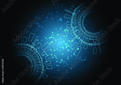 Wallpaper Mural high tech communication style abstract background Torontodigital.ca