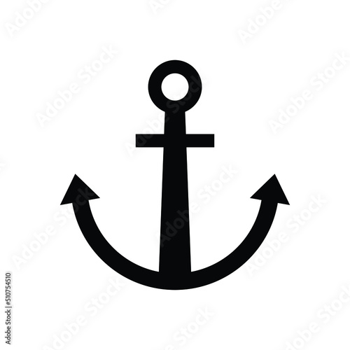 Marine anchor vector icon symbol design