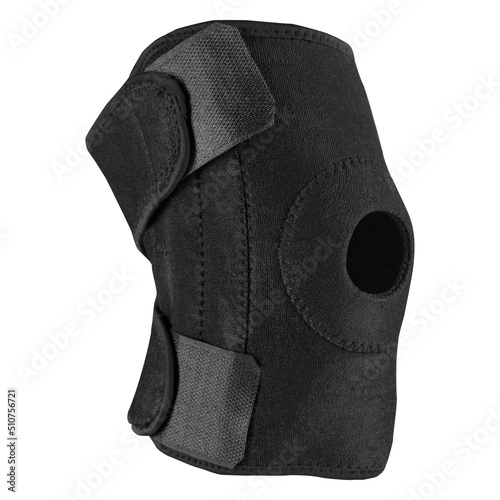voluminous sports or medical knee pad, with a fixator, to support the knee joint, with Velcro fasteners