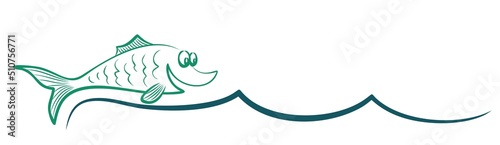 The symbol of stylized blue fish.