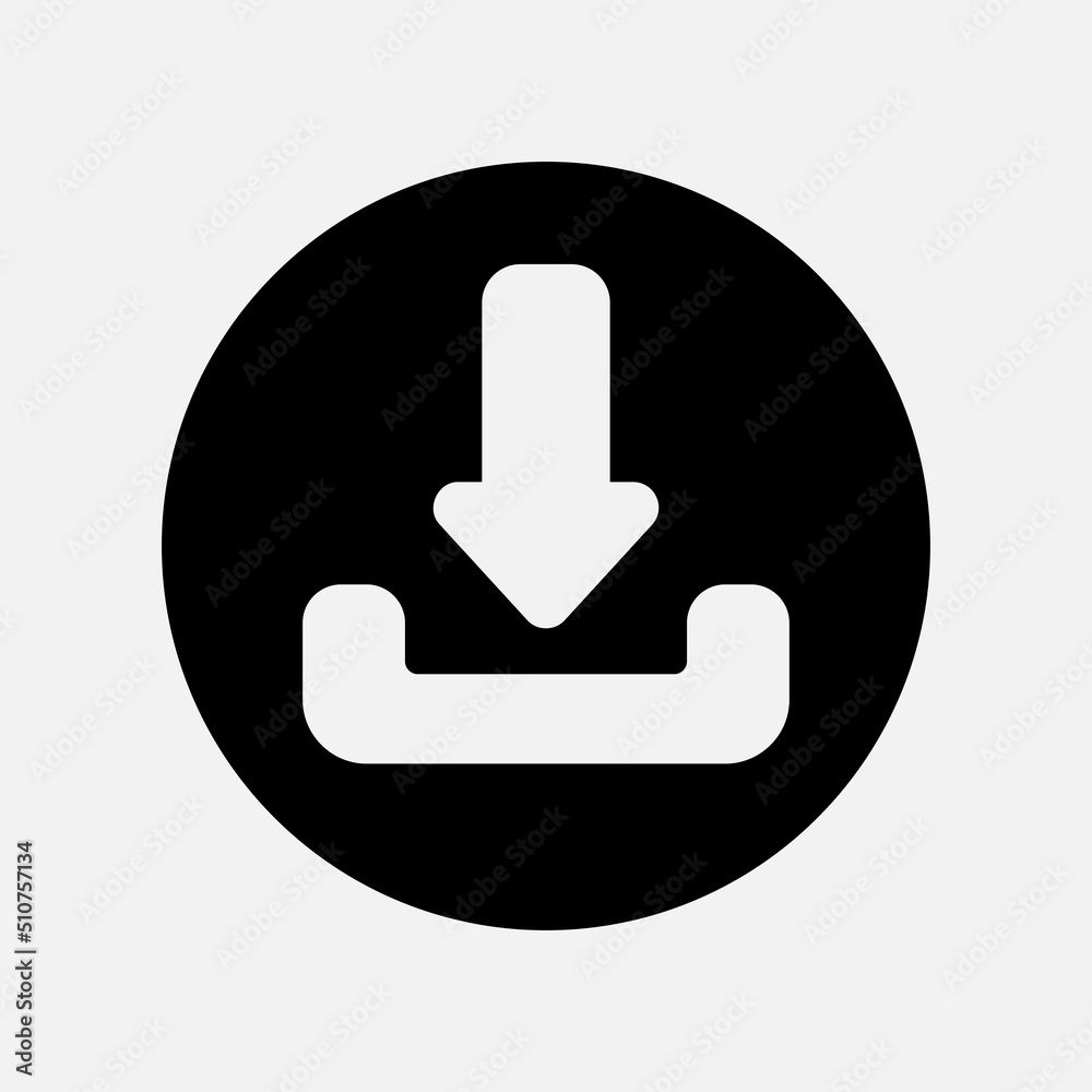 Download icon in solid style about user interface, use for website mobile app presentation Download icon in solid style about user interface, use for website mobile app presentation