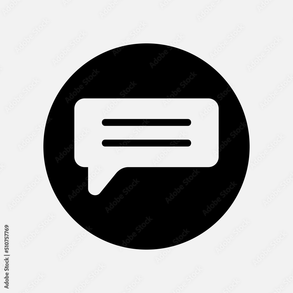Comment icon in solid style about user interface, use for website mobile app presentation Comment icon in solid style about user interface, use for website mobile app presentation