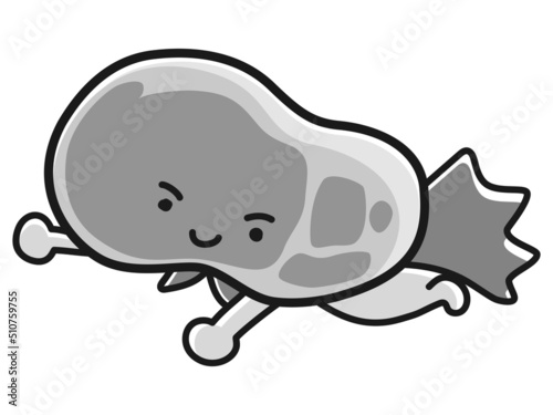 豚肉のキャタクターのイラスト