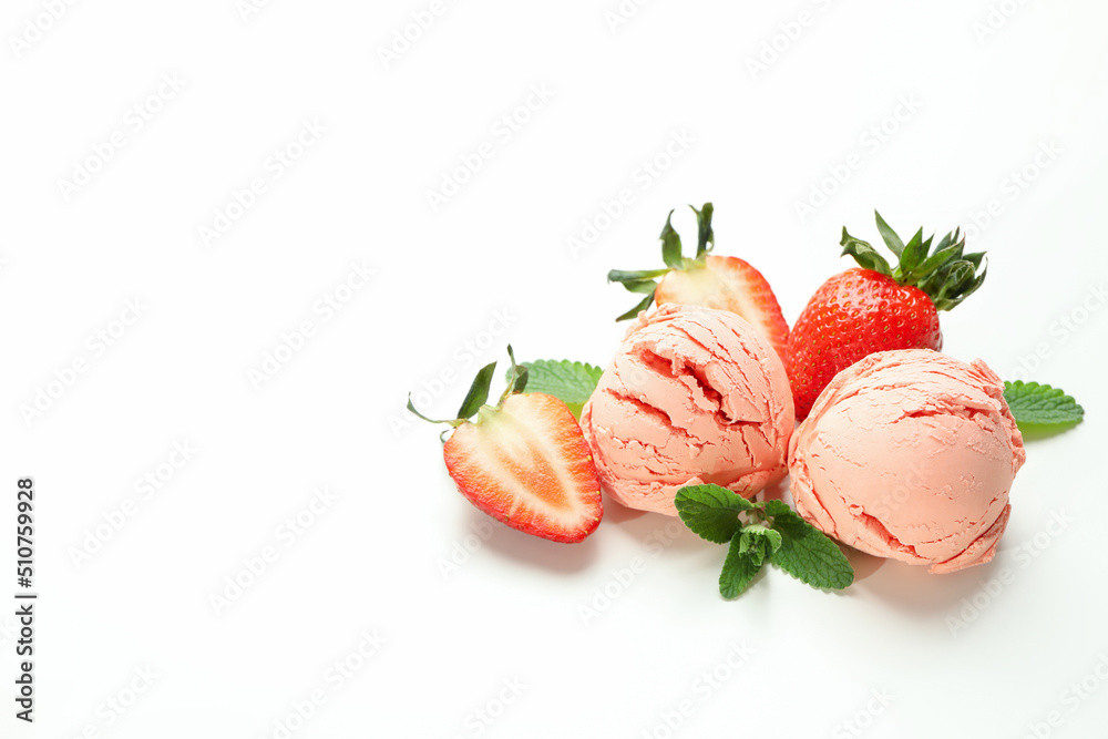 Concept of summer food, ice cream, space for text Concept of summer food, ice cream, space for text