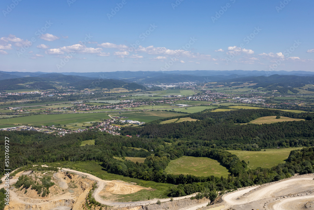 Blue sky, summer view, Slovakia village