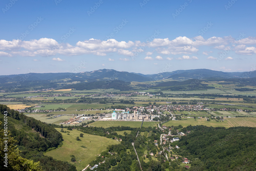 Blue sky, summer view, Slovakia village