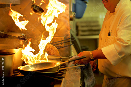 chef flaming food