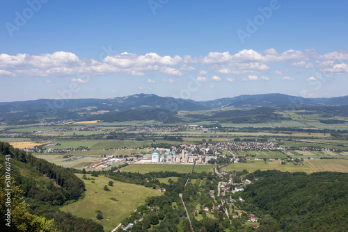 Blue sky, summer view, Slovakia village