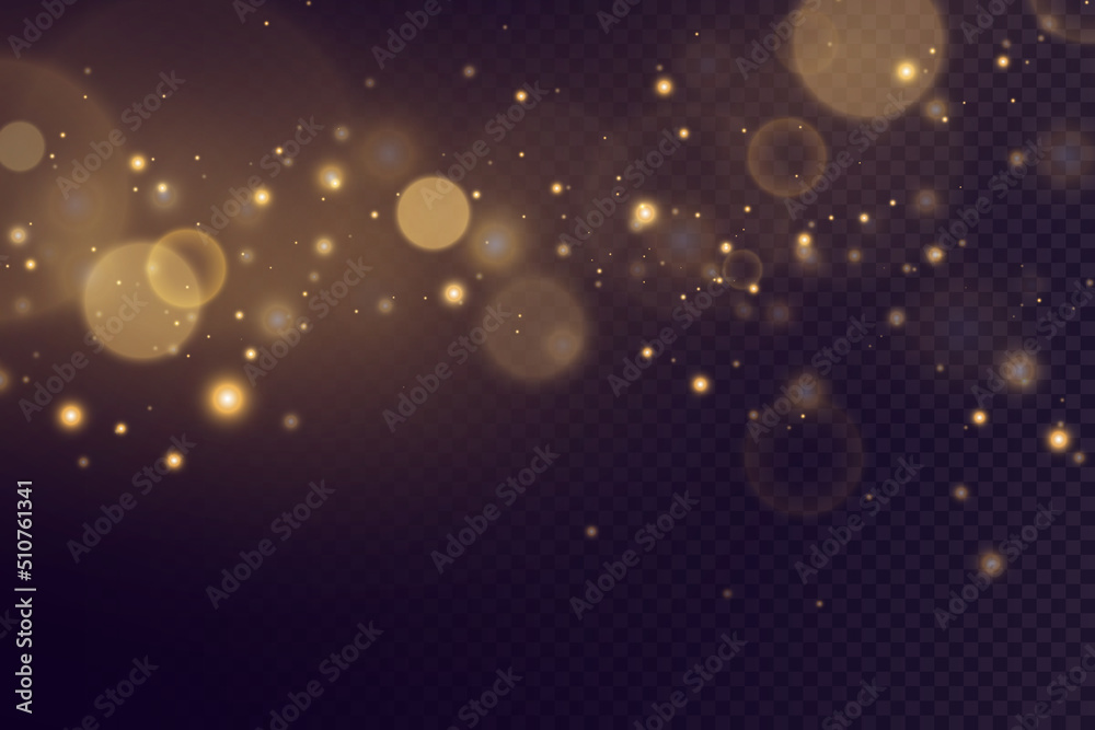 Obraz premium Vector light with star glitter. Magic effect. Background of light effects.Magic dust.