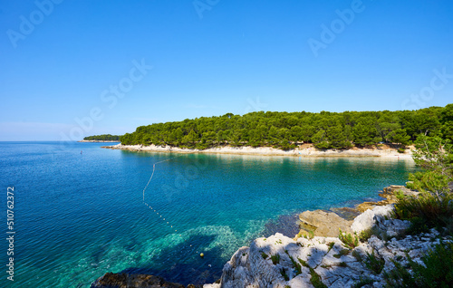 Famous "Gortans Cova Beach" next to Pula - Istria - Croatia