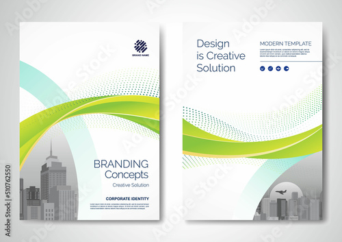 Template vector design for Brochure, AnnualReport, Magazine, Poster, Corporate Presentation, Portfolio, Flyer, infographic, layout modern with color size A4, Front and back, Easy to use.