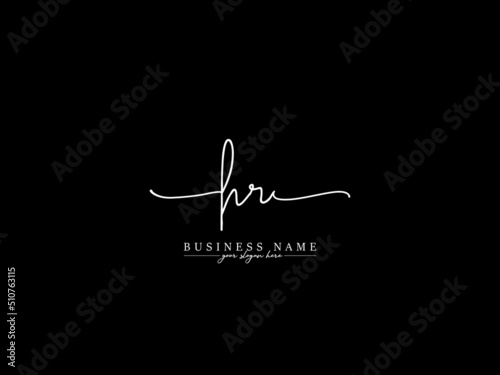 Initial HR Signature Logo, Signature Hr rh Logo Letter Vector Icon Design For All Kind Of Use
