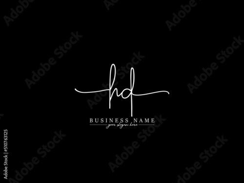 Initial HD Signature Logo, Signature Hd dh Logo Letter Vector Icon Design For All Kind Of Use