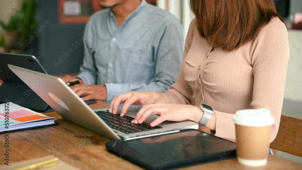 Business team meeting present.professional investor working with Finance managers task. with laptop smart phone and digital tablet Business team meeting present.professional investor working with Finance managers task. with laptop smart phone and digital tablet