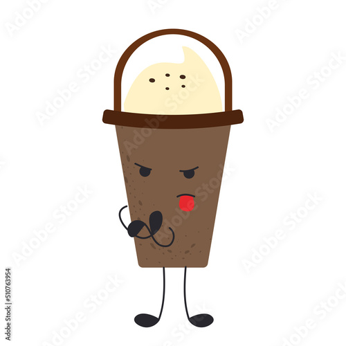 A discontented cup of coffee. A grudge