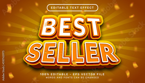best seller 3d editable text effect template