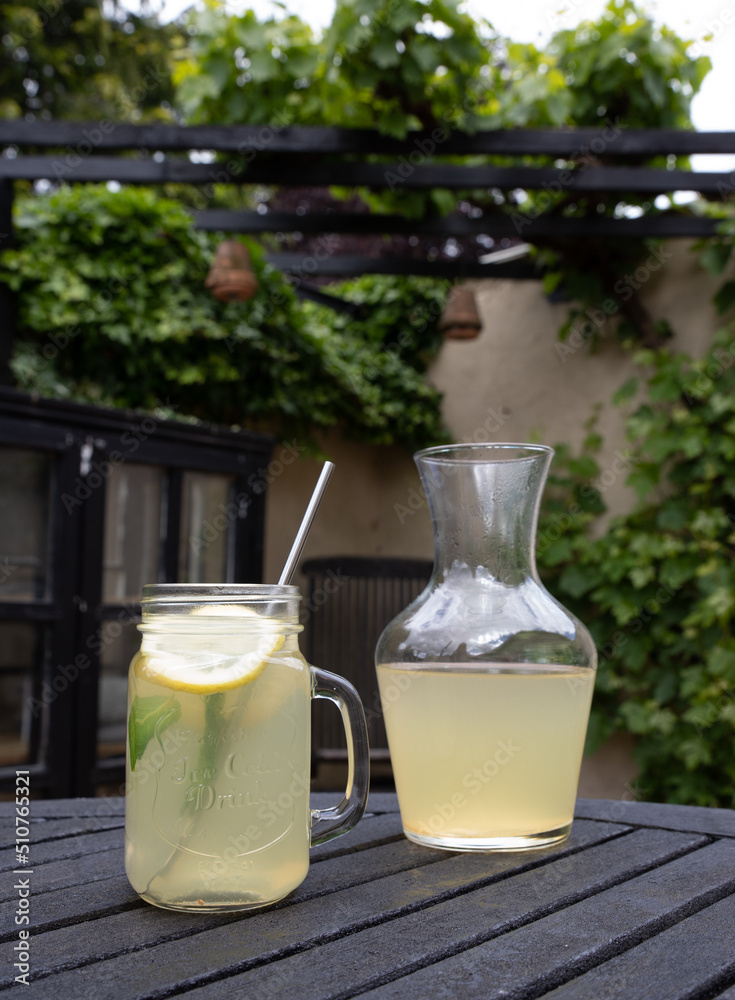 The tasty homemade summer lemonade The tasty homemade summer lemonade