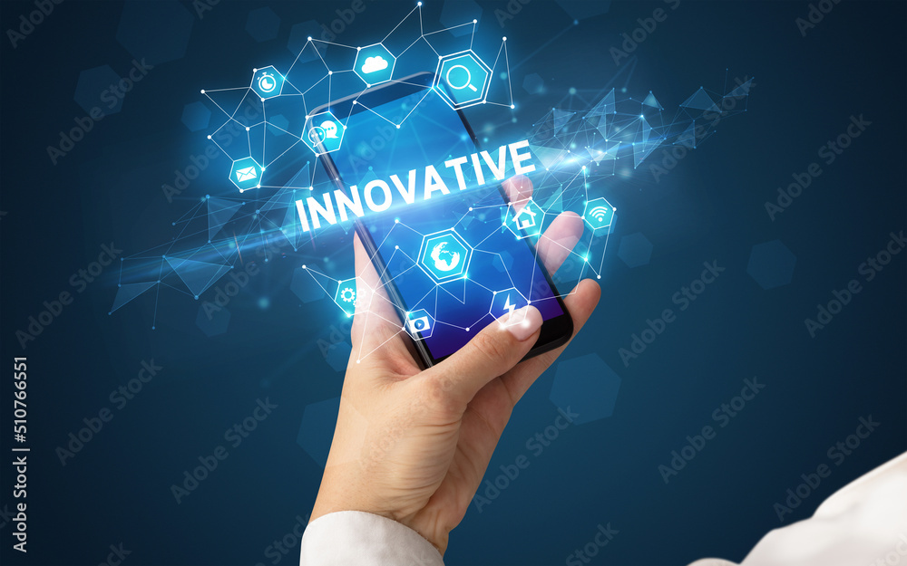 Hand using smartphone with technology concept Hand using smartphone with technology concept