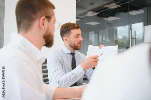 Group of young people in business meeting