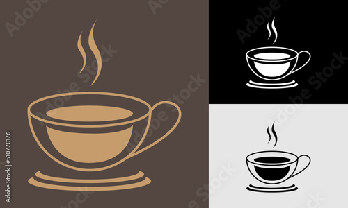 cup of hot cafe coffee or caffeine drink vector icon for food apps and websites