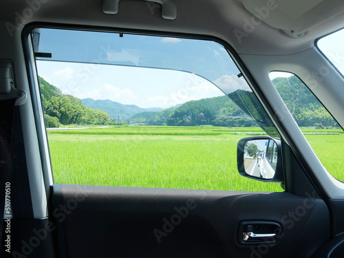 車窓から見る田園風景 © veronica