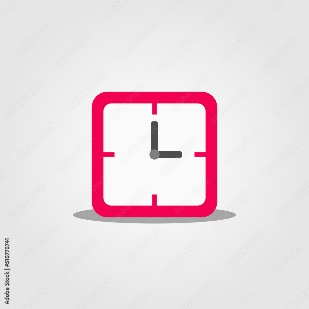 Clock icon in flat style. Vector design element for you project Clock icon in flat style. Vector design element for you project