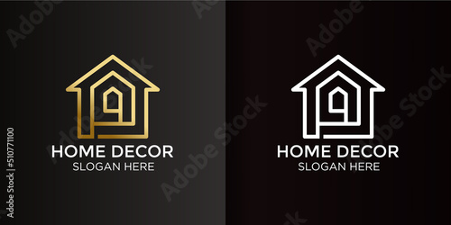 home decor design logo and branding card