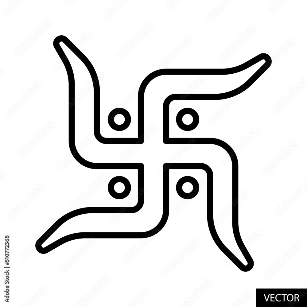 Vecteur Stock The Swastika symbol, Swastik, sacred symbol of Hindus of ...