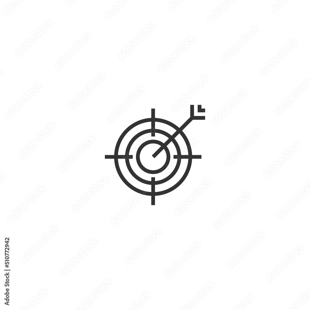 Target line icon. linear style sign for mobile concept and web design. Outline vector icon. Symbol, logo illustration. Vector graphic Target line icon. linear style sign for mobile concept and web design. Outline vector icon. Symbol, logo illustration. Vector graphic
