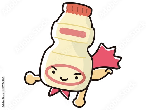 乳酸菌飲料のキャラクターのイラスト