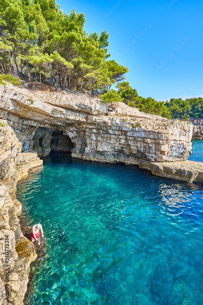 Famous Seagull Rock at Pula Cave - Next to Cyclone Beach - Istria - Croatia
