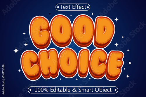 Good Choice Editable Text Effect 3 dimension Emboss Modern Style