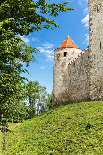 Veveri castle, Czech republic - Europe. Old ancient castle near the Brno. Medieval castle built in the 13th century. Castle fortifications. Turistic destination.